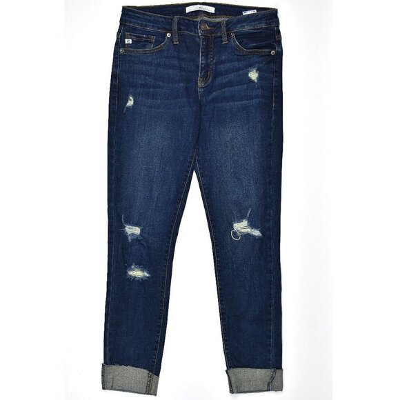 KanCan Mid Rise Distressed Skinny Ankle Jeans 9/28 - Picture 1 of 6
